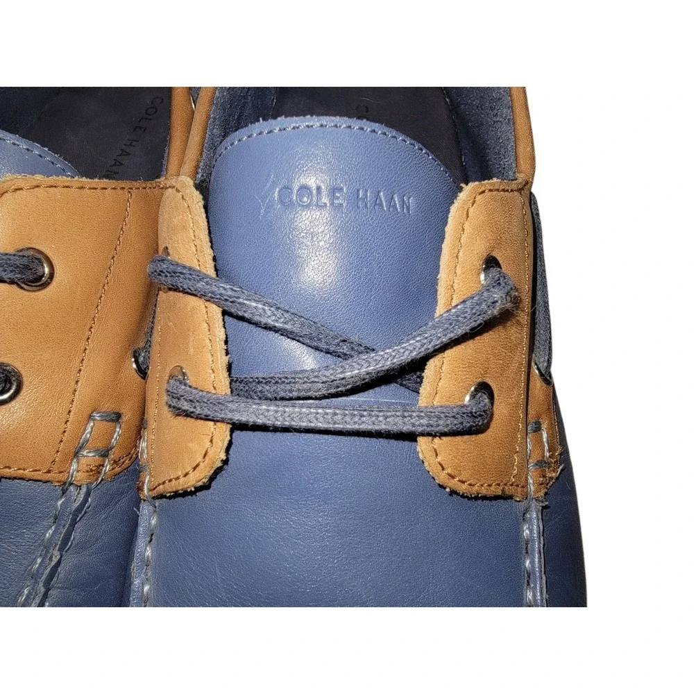 Cole Haan Cornell Men's Boat Shoe 13 M Blue Leather Grand OS Casual C32579